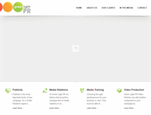 Tablet Screenshot of greenlightpr.com.au